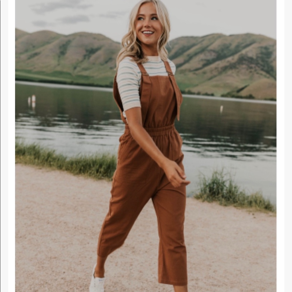NWOT Tan jumpsuit